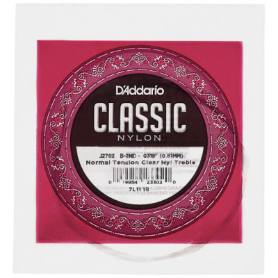 D'Addario J2702 Classic Nylon Normal Tension - 2nd (B) - струна для класичної гітари 2 (B)